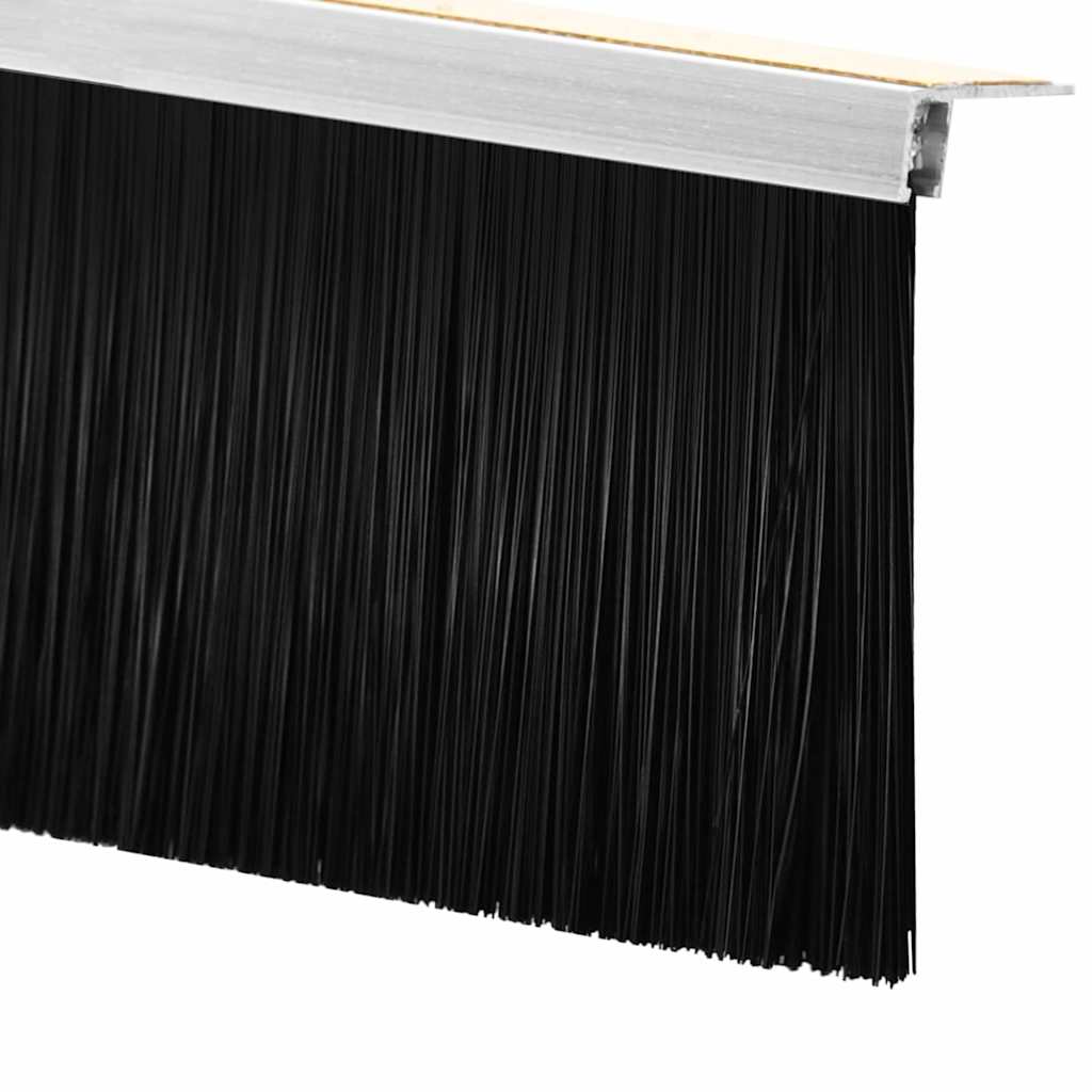 Spazzole per porte autoadesive 2 pcs Argento 100 cm | homemem39