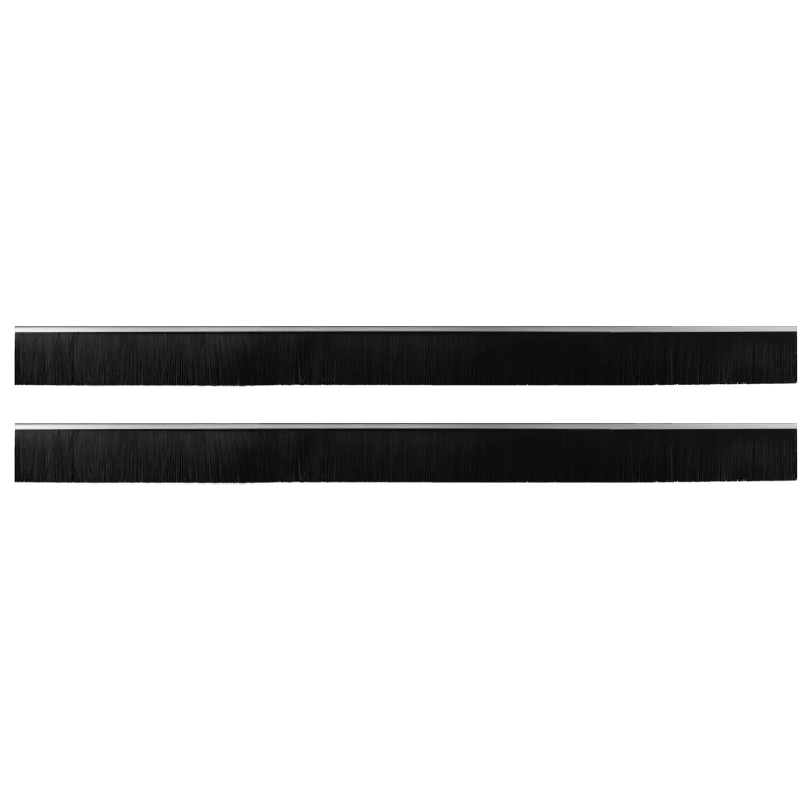 Spazzole per porte autoadesive 2 pcs Argento 100 cm | homemem39