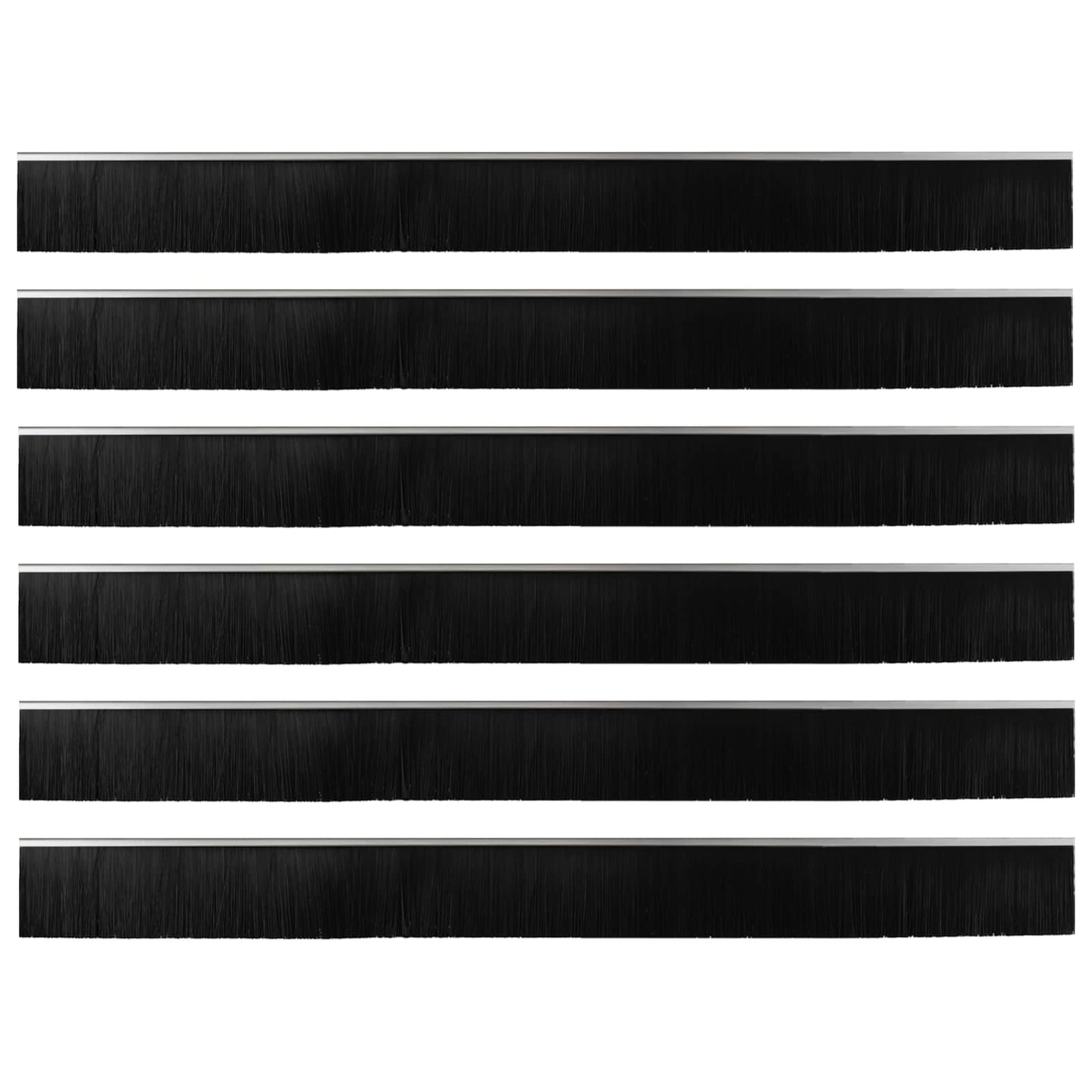 Spazzole per porte autoadesive 6 pcs Argento 100 cm | homemem39