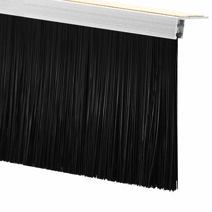 Spazzole per porte autoadesive 12 pcs Argento 100 cm | homemem39