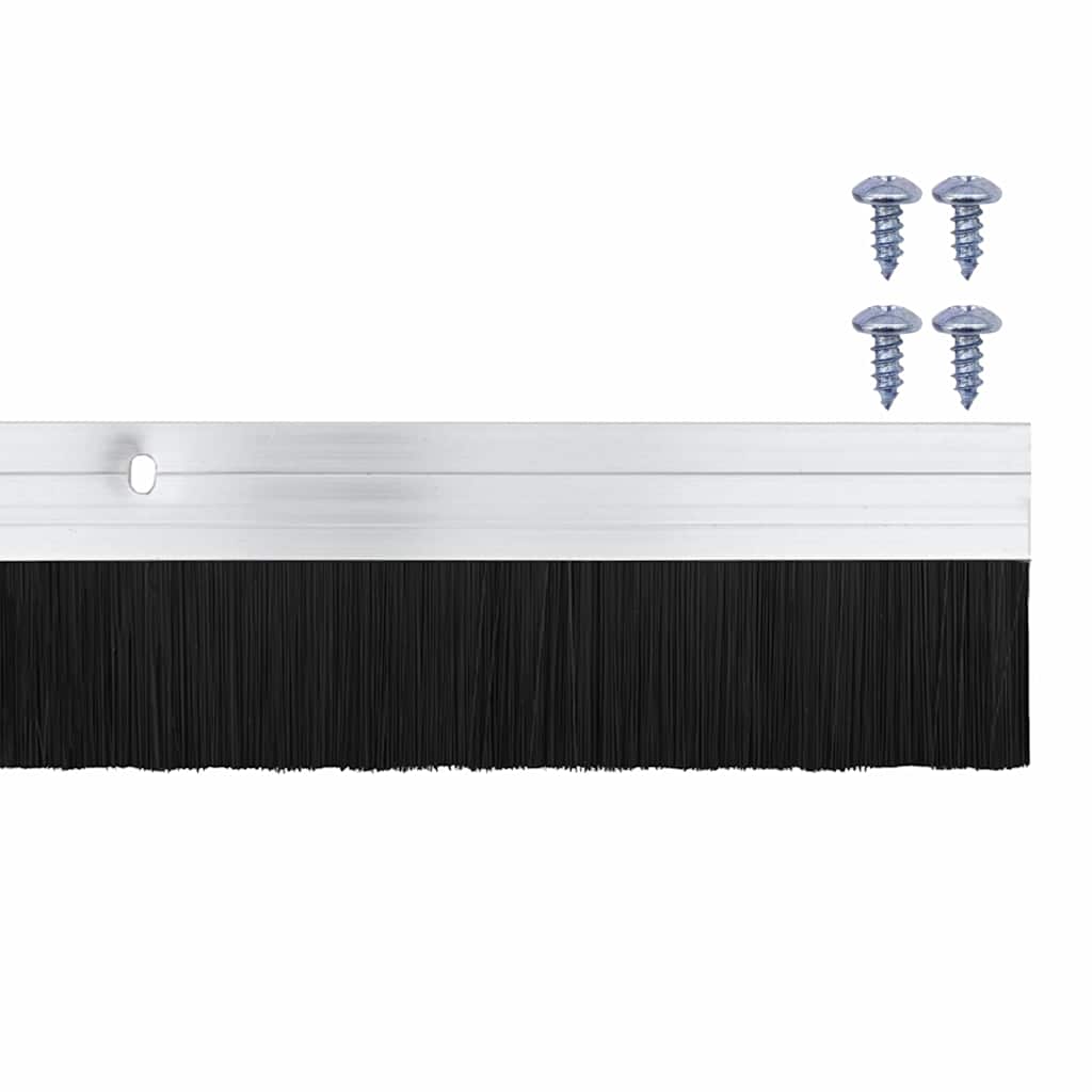 Spazzole per porte a vite 2 pcs Argento 100 cm | homemem39