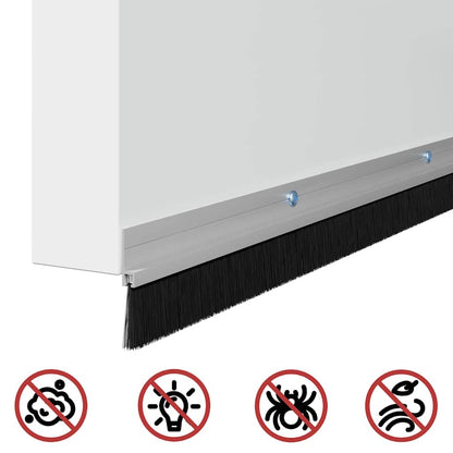 Spazzole per porte a vite 2 pcs Argento 100 cm | homemem39
