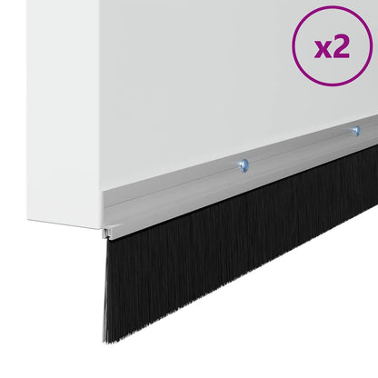 Spazzole per porte a vite 2 pcs Argento 100 cm | homemem39