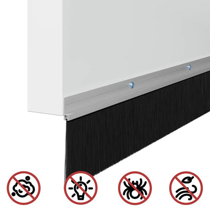 Spazzole per porte a vite 2 pcs Argento 100 cm | homemem39