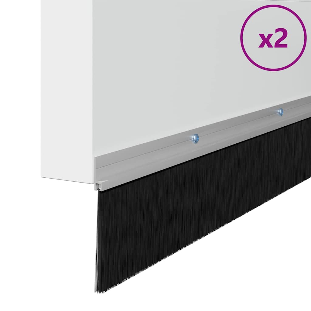 Spazzole per porte a vite 2 pcs Argento 100 cm | homemem39