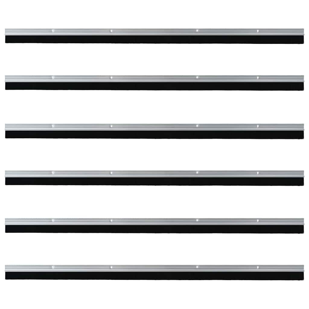Spazzole per porte a vite 6 pcs Argento 100 cm