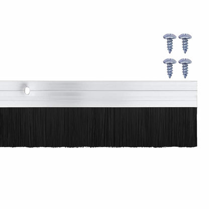Spazzole per porte a vite 6 pcs Argento 100 cm