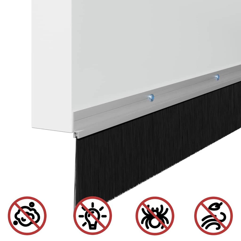 Spazzole per porte a vite 6 pcs Argento 100 cm | homemem39