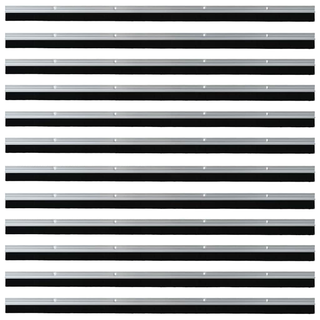 Spazzole per porte a vite 12 pcs Argento 100 cm | homemem39