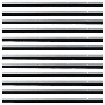 Spazzole per porte a vite 12 pcs Argento 100 cm | homemem39