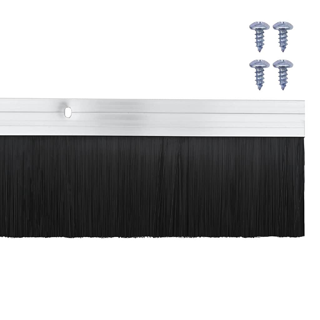 Spazzole per porte a vite 12 pcs Argento 100 cm | homemem39