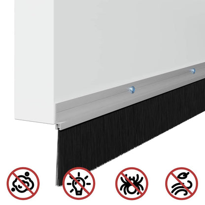 Spazzole per porte a vite 12 pcs Argento 100 cm | homemem39