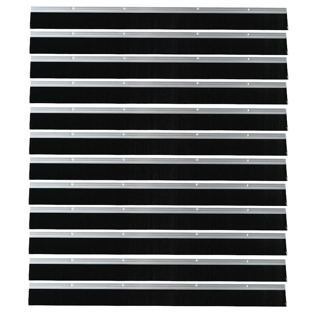 Spazzole per porte a vite 12 pcs Argento 100 cm | homemem39