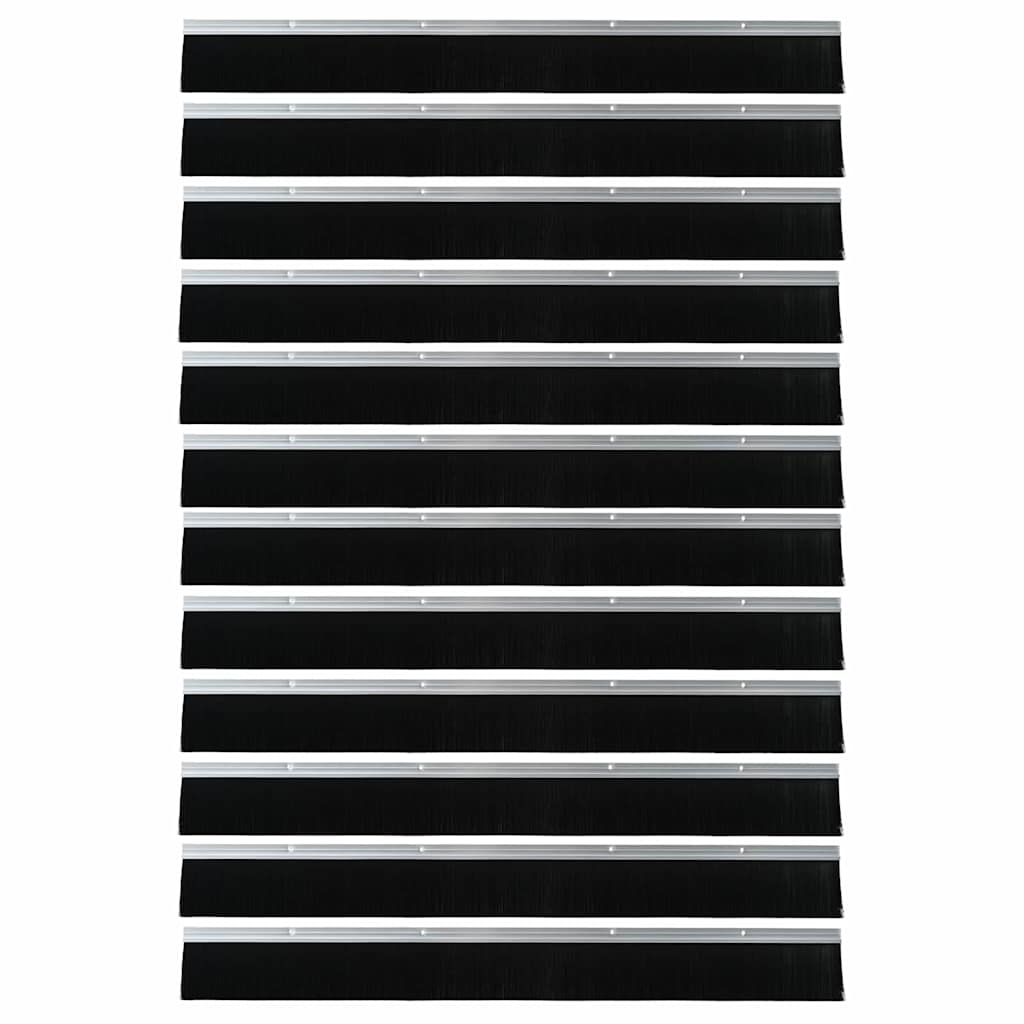 Spazzole per porte a vite 12 pcs Argento 100 cm | homemem39
