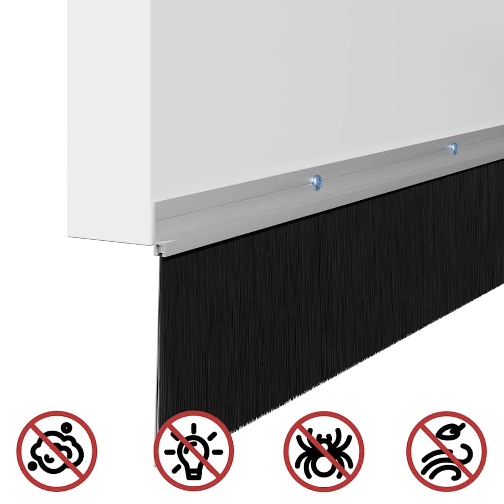 Spazzole per porte a vite 12 pcs Argento 100 cm | homemem39