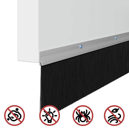 Spazzole per porte a vite 12 pcs Argento 100 cm | homemem39