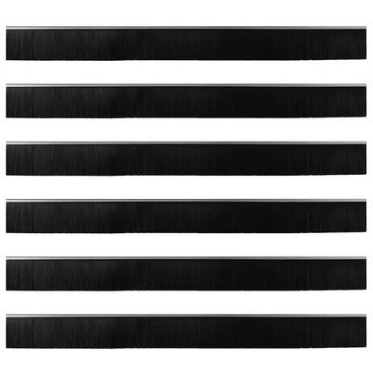 Spazzole per porte a vite 6 pcs Argento 100 cm | homemem39