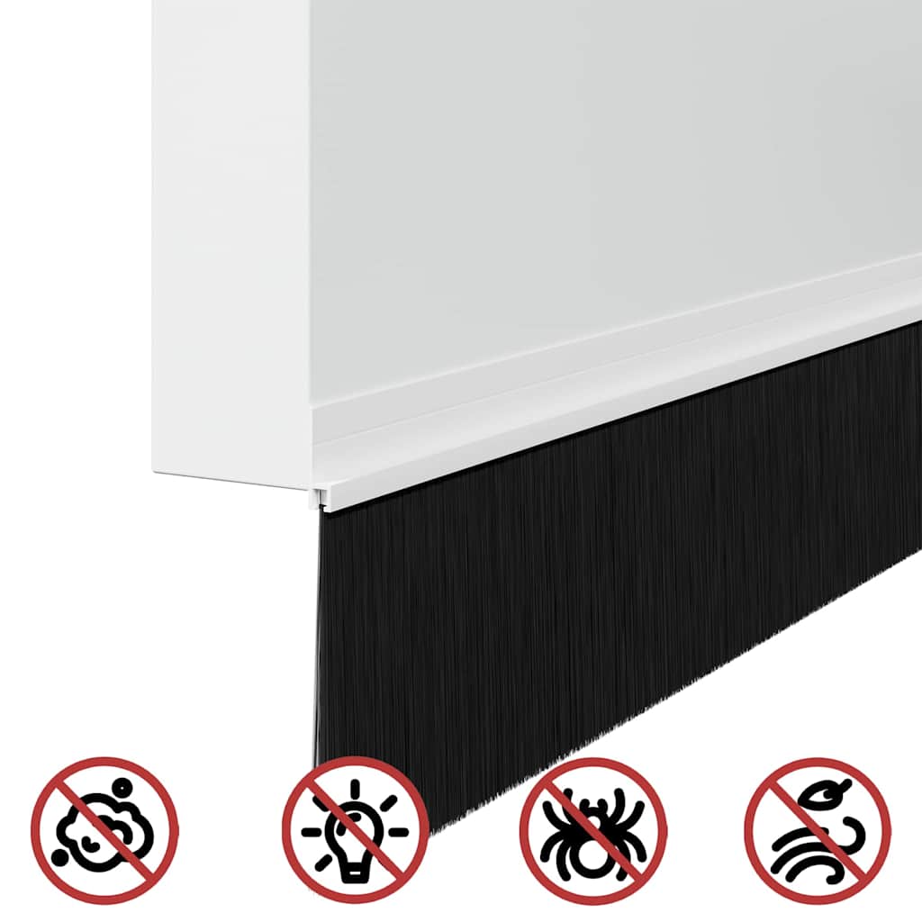 Spazzole per porte autoadesive 2 pcs Bianco 100 cm | homemem39