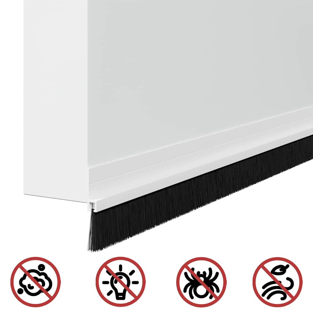 Spazzole per porte autoadesive 6 pcs Bianco 100 cm | homemem39