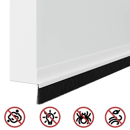 Spazzole per porte autoadesive 6 pcs Bianco 100 cm | homemem39