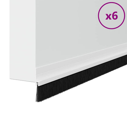 Spazzole per porte autoadesive 6 pcs Bianco 100 cm | homemem39