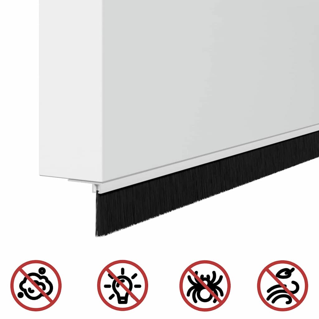 Spazzole per porte autoadesive 6 pcs Bianco 100 cm | homemem39