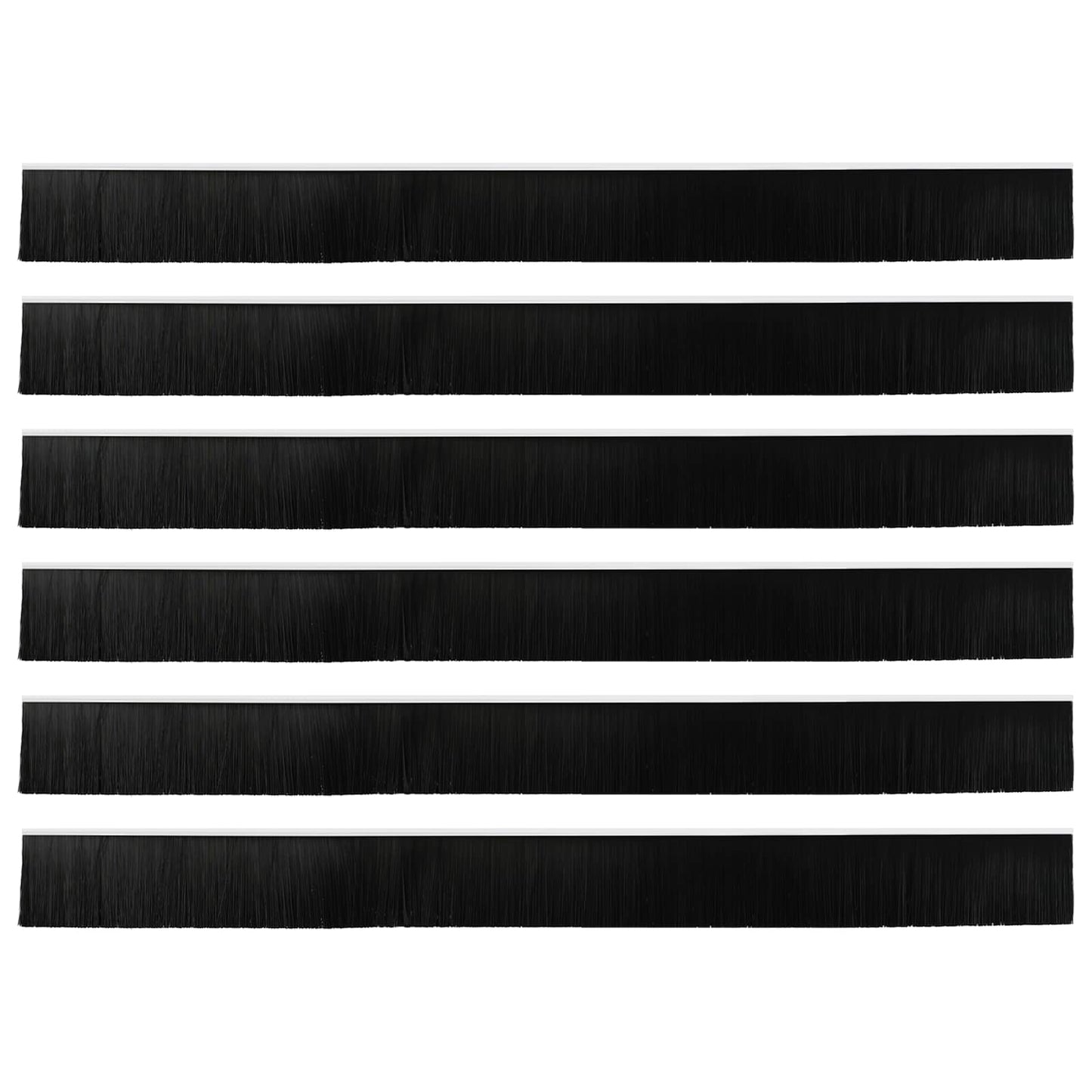 Spazzole per porte autoadesive 6 pcs Bianco 100 cm