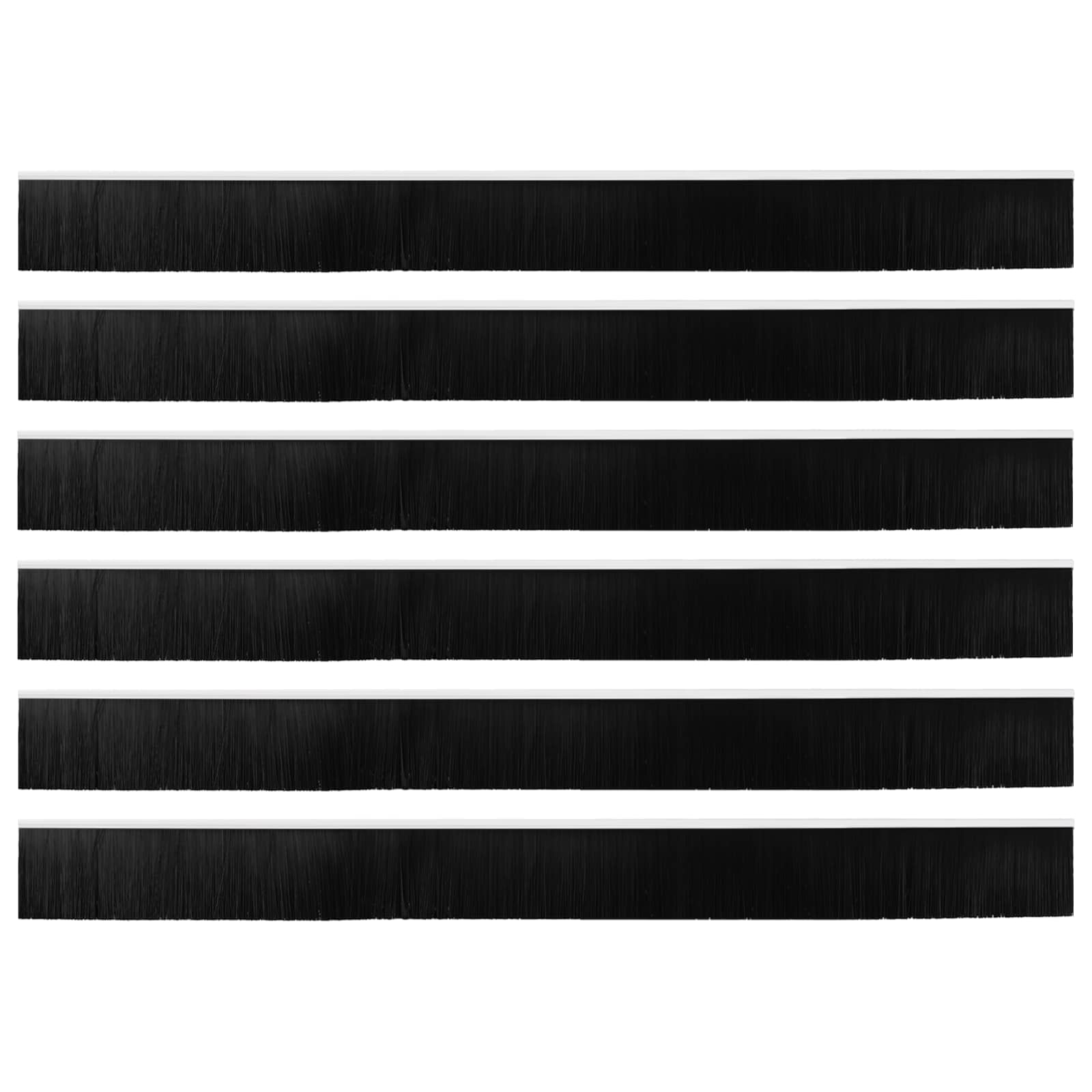 Spazzole per porte autoadesive 6 pcs Bianco 100 cm | homemem39