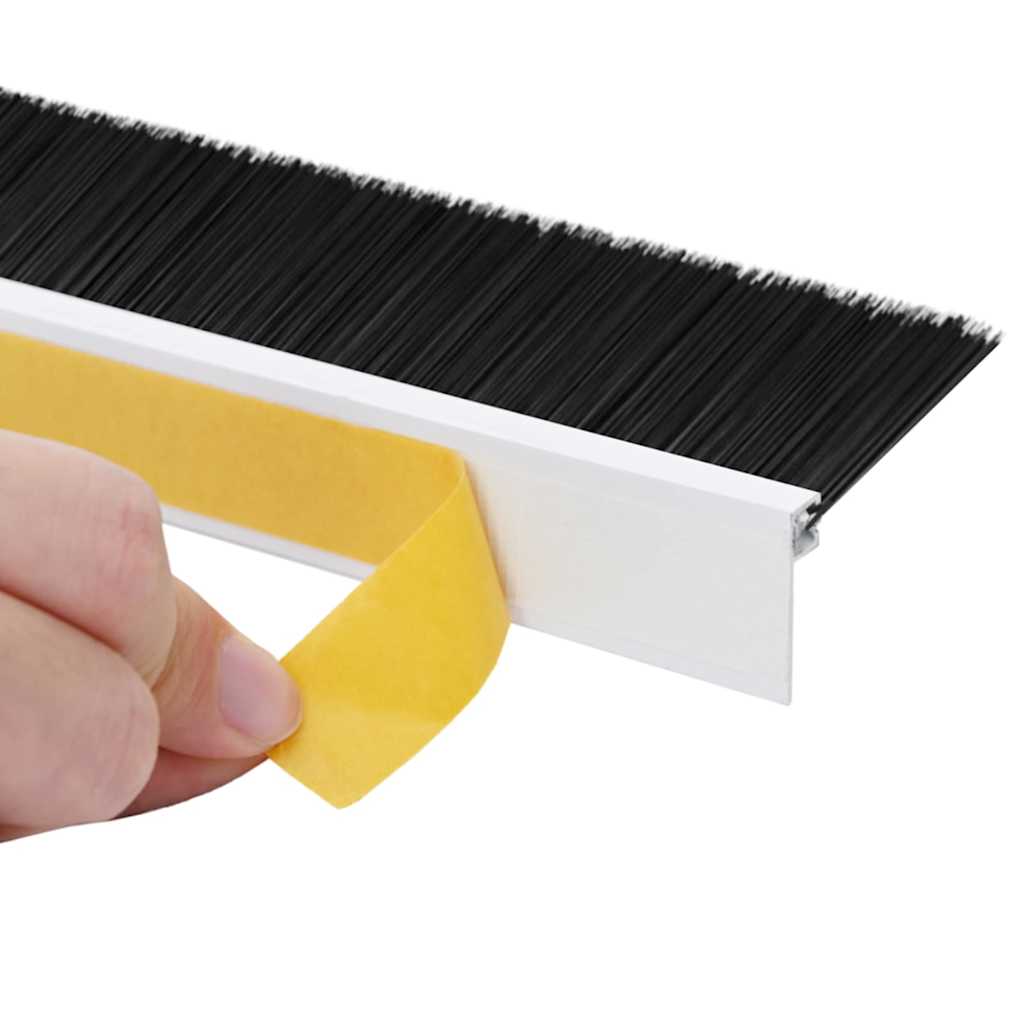 Spazzole per porte autoadesive 12 pcs Bianco 100 cm | homemem39