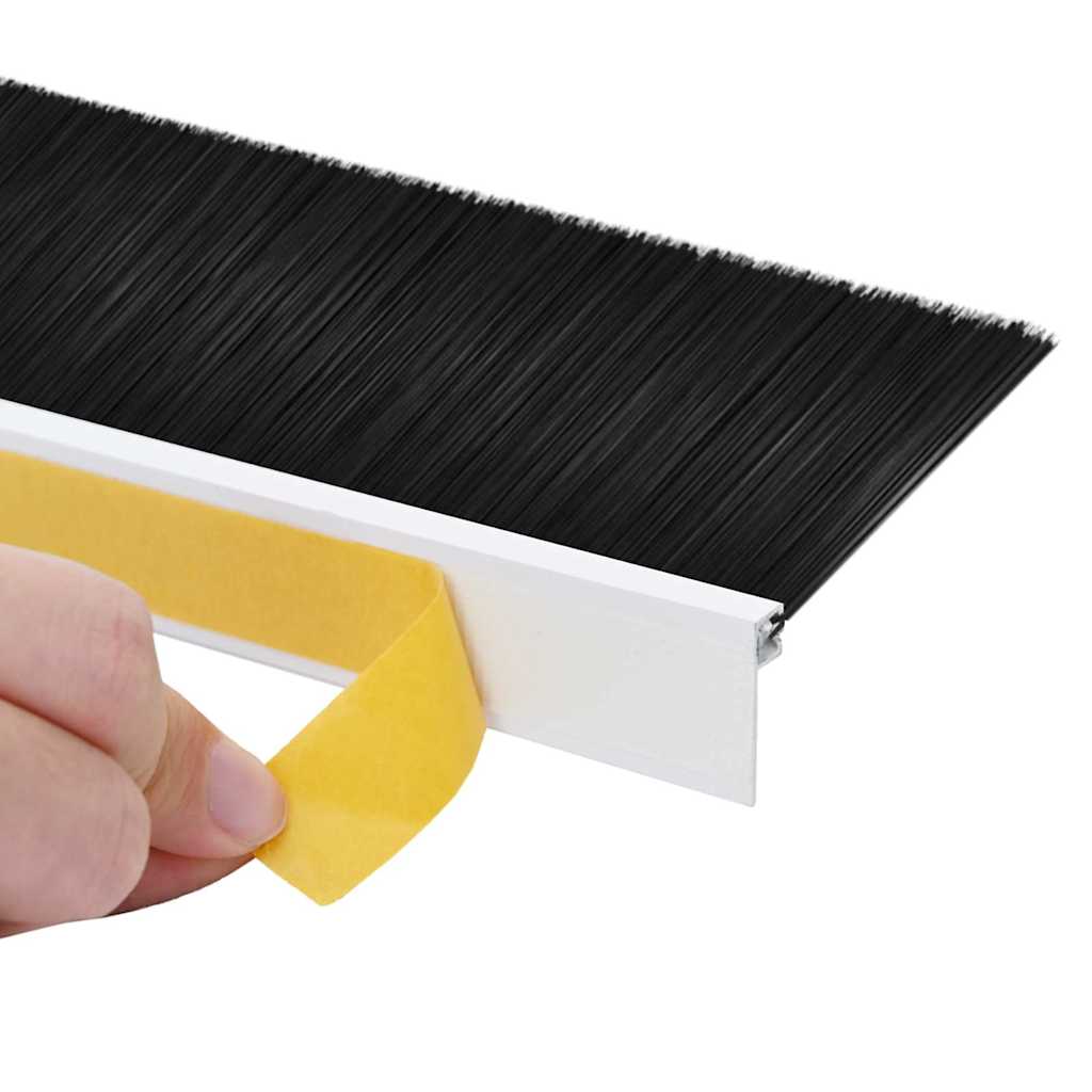 Spazzole per porte autoadesive 12 pcs Bianco 100 cm | homemem39