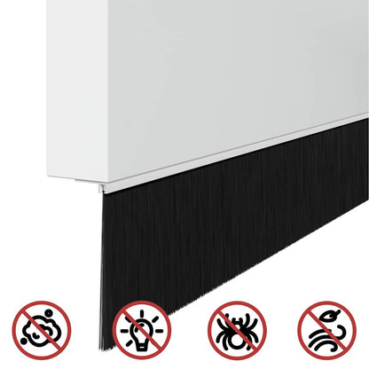 Spazzole per porte autoadesive 12 pcs Bianco 100 cm | homemem39