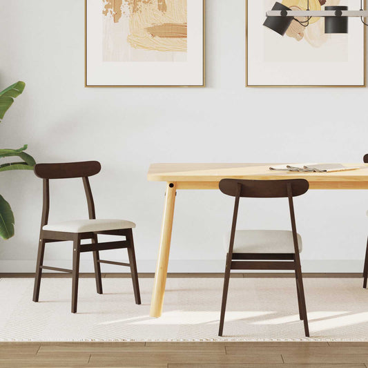 Sedia da pranzo 2 pcs Marrone Scuro e Chiaro