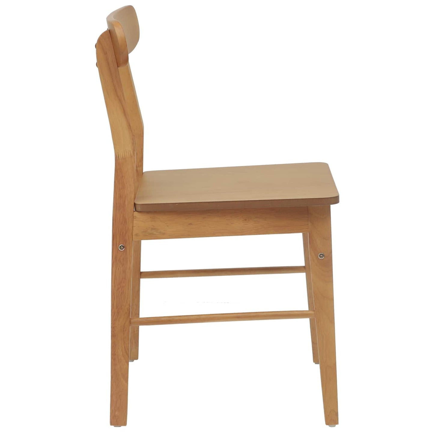 Sedia da pranzo 2 pz Legno di gomma solido Naturale