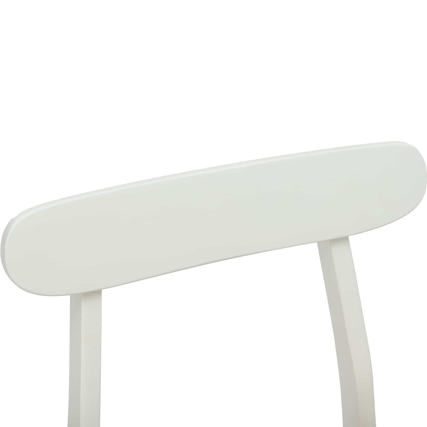 Sedia da pranzo 2 pz Legno di gomma solido Bianco e Naturale