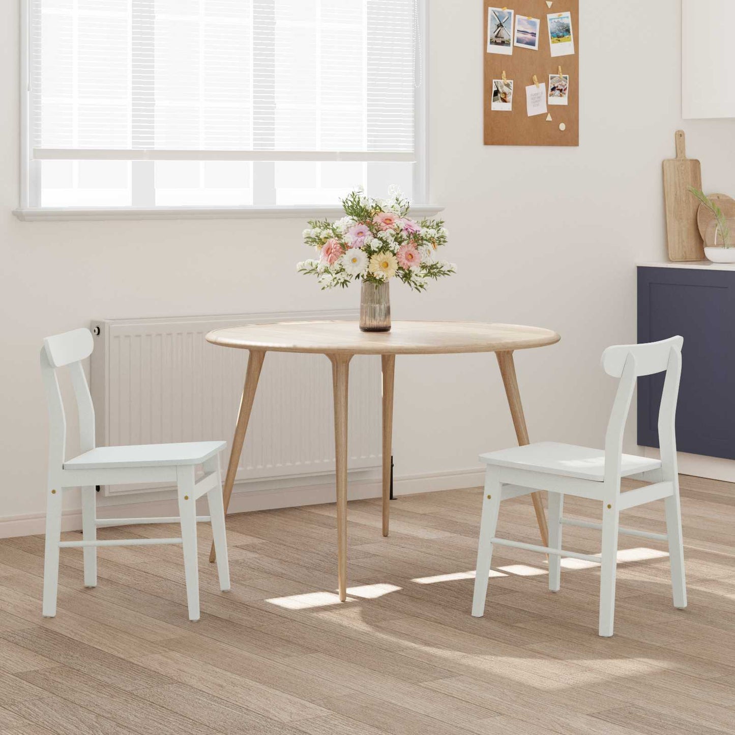 Sedia da pranzo 2 pcs Bianco 43 x 44,5 x 77 cm
