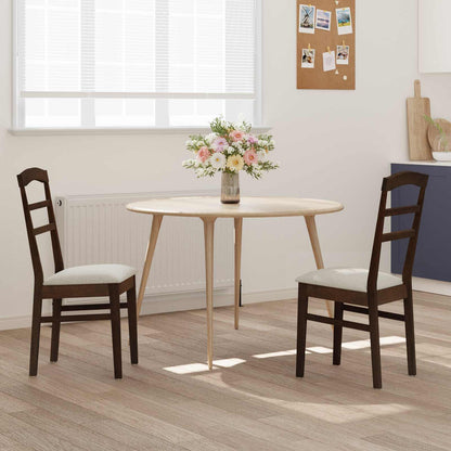 Sedia da pranzo 2 pz Legno di gomma solido 36 x 45,5 x 93,5 cm