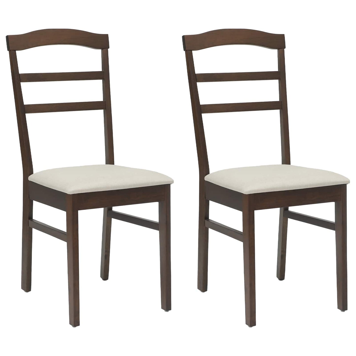 Sedia da pranzo 2 pz Legno di gomma solido 36 x 45,5 x 93,5 cm