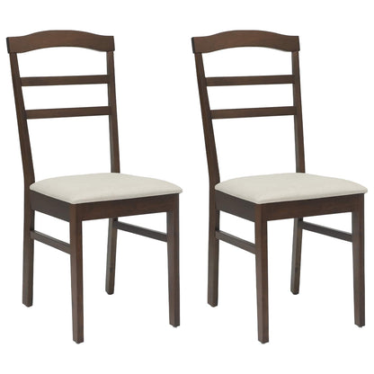 Sedia da pranzo 2 pz Legno di gomma solido 36 x 45,5 x 93,5 cm
