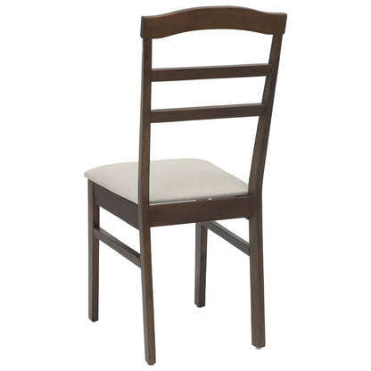 Sedia da pranzo 2 pz Legno di gomma solido 36 x 45,5 x 93,5 cm