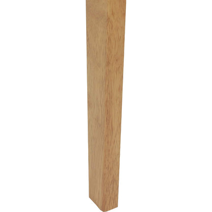 Sedia da pranzo 2 pz Legno di gomma solido Naturale e chiaro