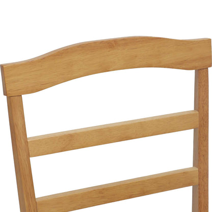 Sedia da pranzo 2 pcs Naturale Legno di gomma solido