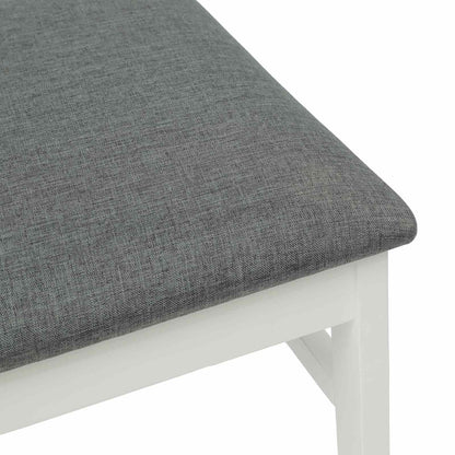 Sedia da pranzo 2 pz Legno di gomma solido Bianco e Grigio