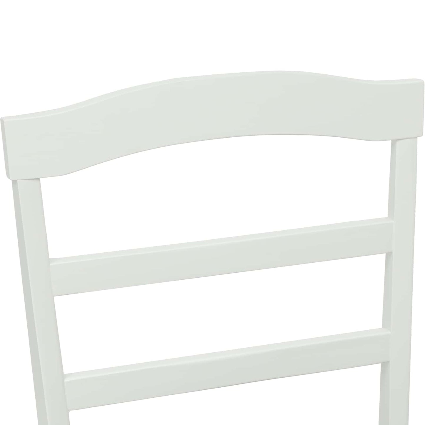 Sedia da pranzo 2 pz Legno di gomma solido Bianco e Naturale