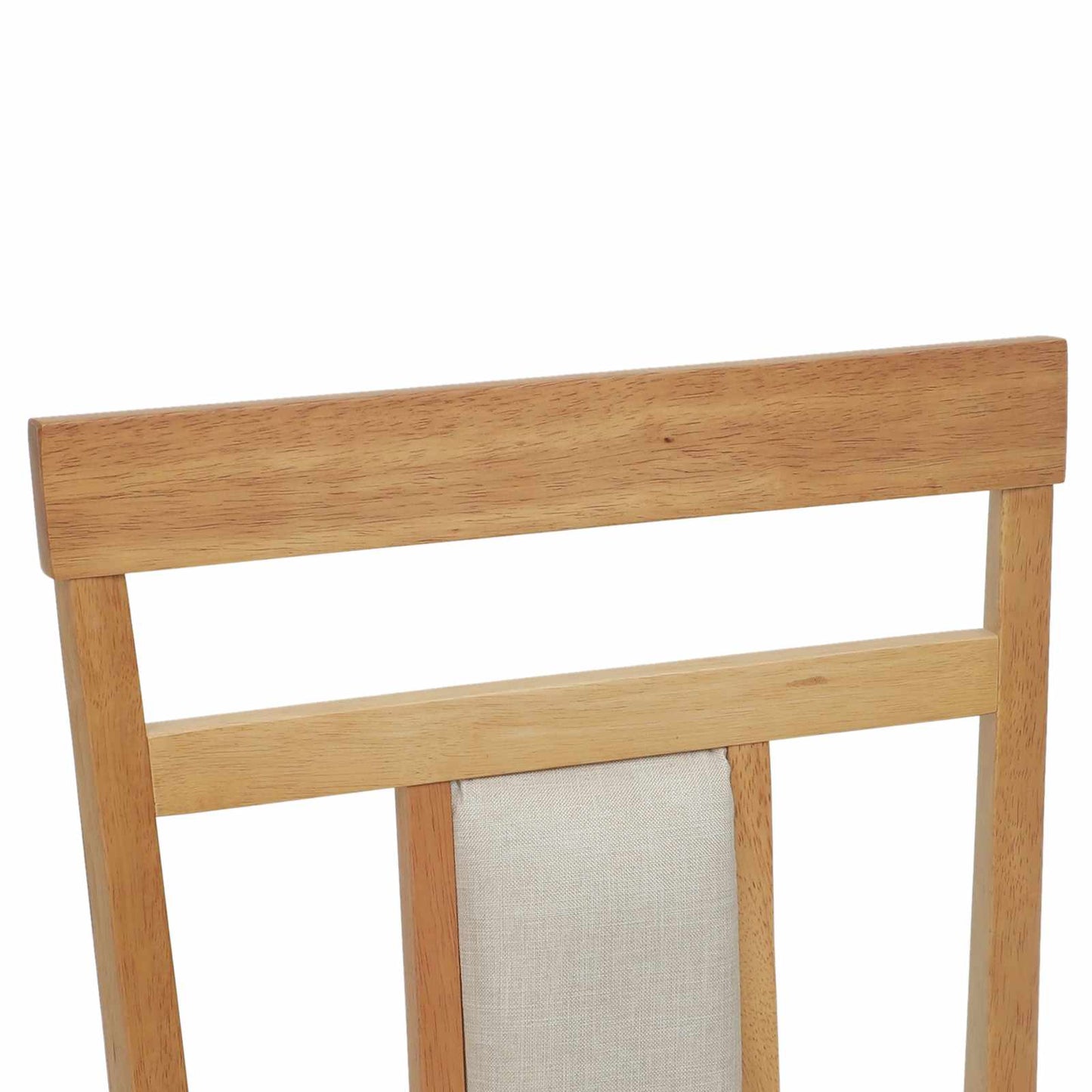 Sedia da pranzo 2 pcs Naturale Legno di gomma solido