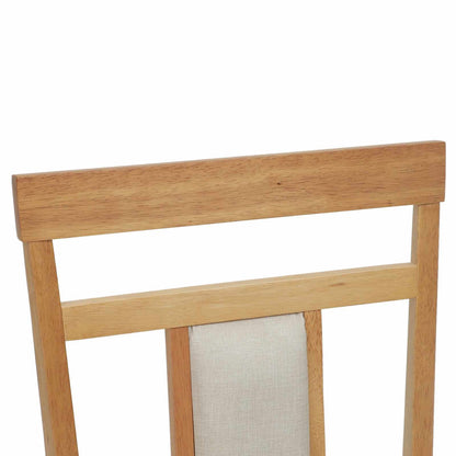 Sedia da pranzo 2 pcs Naturale Legno di gomma solido