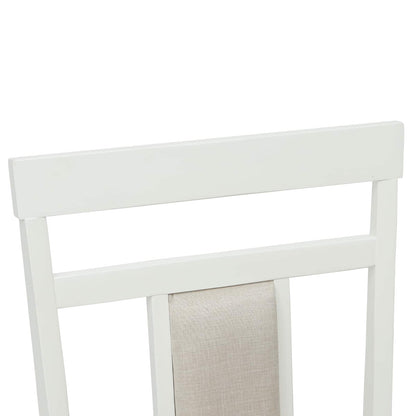 Sedia da pranzo 2 pz Legno di gomma solido Bianco