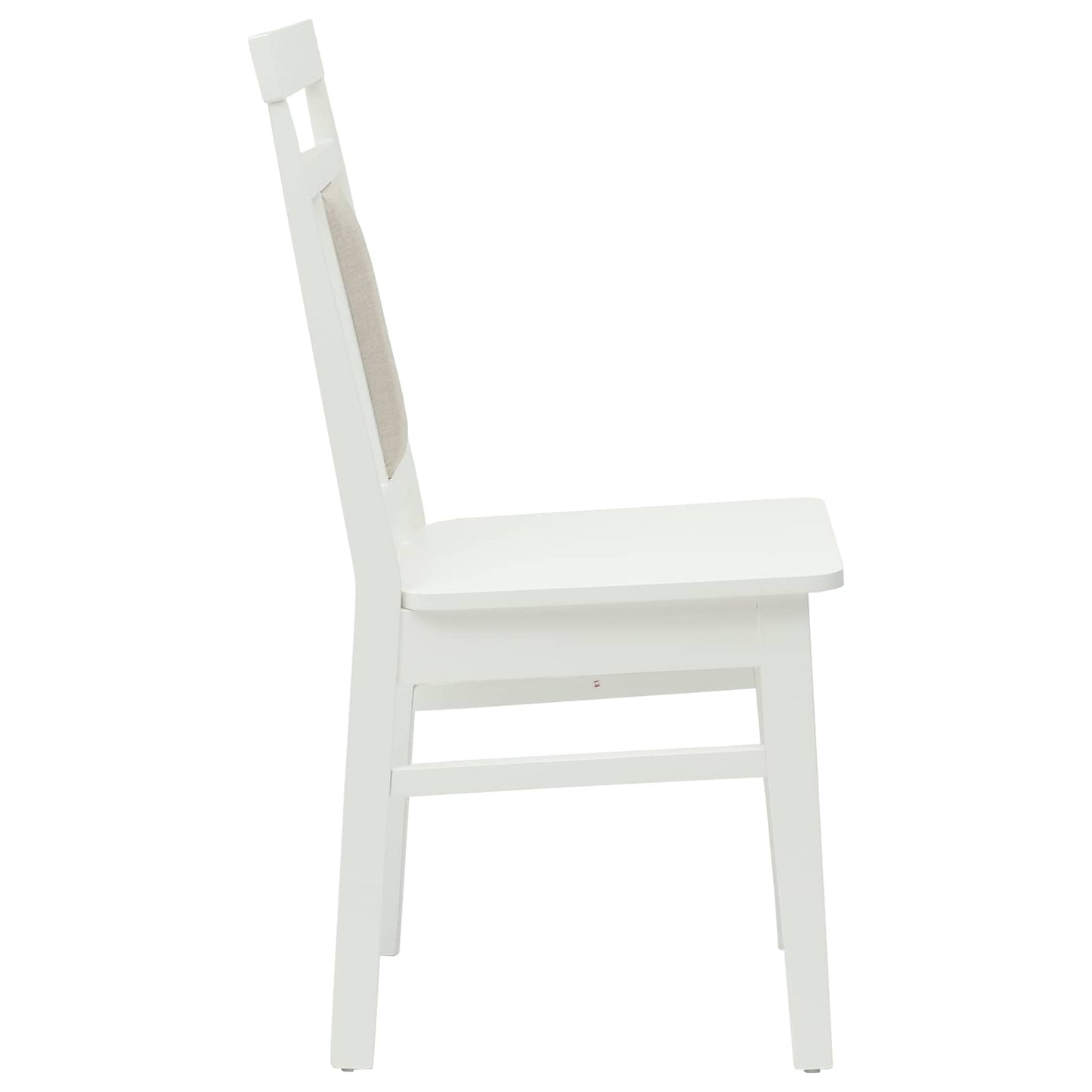 Sedia da pranzo 2 pz Legno di gomma solido Bianco