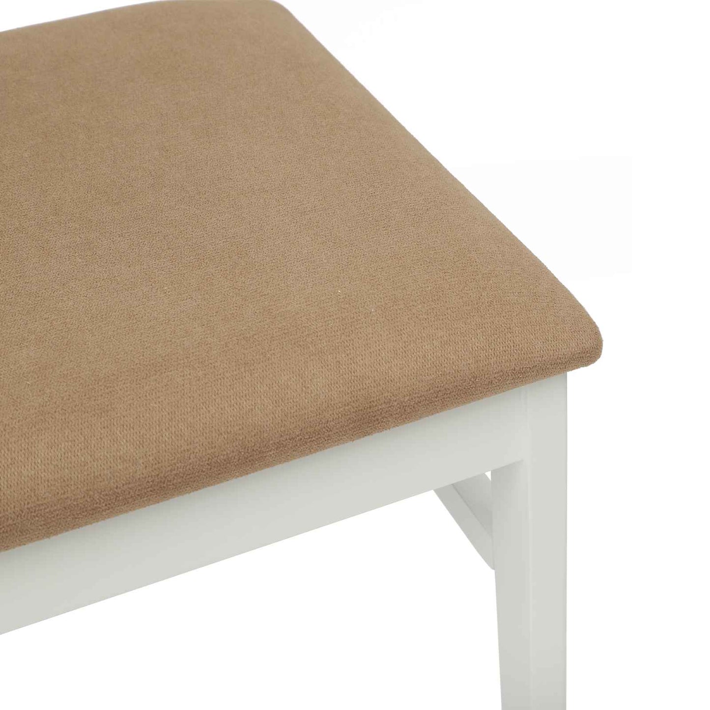 Sedia da pranzo 2 pz Legno di gomma solido Bianco e marrone