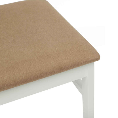 Sedia da pranzo 2 pz Legno di gomma solido Bianco e marrone