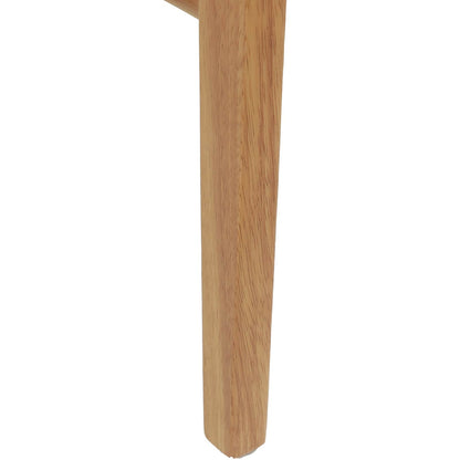 Sedia da pranzo 2 pz Legno di gomma solido Naturale e chiaro